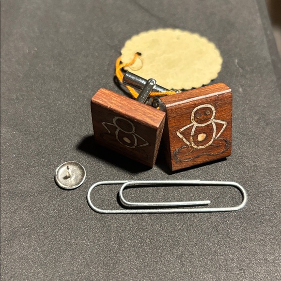 Vintage Other - Wooden Cufflinks- great gift playful